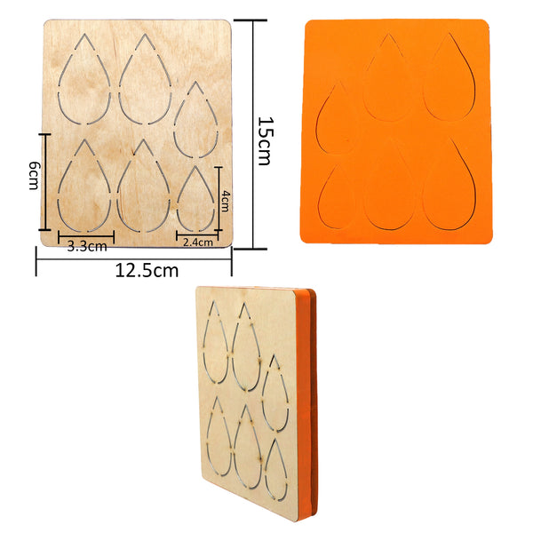 Diy Knife Mold Hair Bow Wooden Cutting Dies Non-woven Leather Cutting For Common Big Shot And Sizzix Machines Scrapbook Die Cut (The handle color is random, does not affect the use of the product）