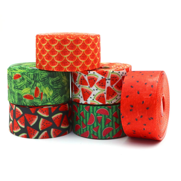 Set, 30yards/set Watermelon Ribbon Roll 25mm/1inch Grosgrain Material Ribbon Set For Gift Package Wrapping, Hair Bow Clip Accessory Making, Crafting Holiday Wreaths Decor, Scene Decor, Home Decor, Theme Party Decor