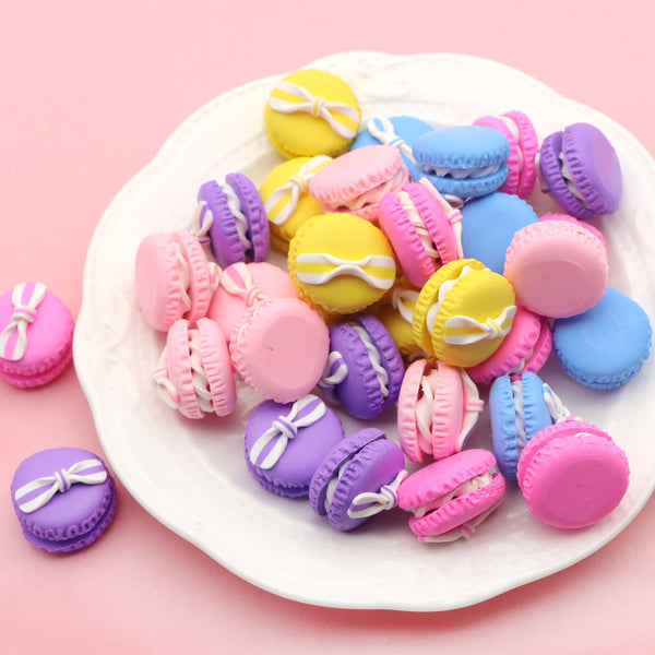 5Pcs Random Mixed Macaron-Shaped Resin Accessories Kit - Decorative Charms for DIY Earrings, Phone Cases, Hair Clips, Keychains, Cups, Sneakers, Refrigerator Stickers, and Creative Crafts - Colorful, Cute, and Versatile Decorations