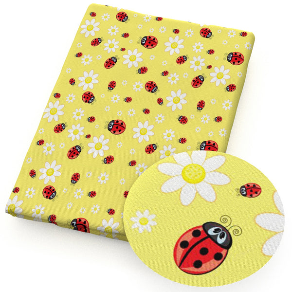 1pc 57x19.68inch Ladybug Animal Pattern Quilting Fabric Cotton Craft DIY Handmade Doll Clothes Fabric Precut For Patchwork Craft Sewing Supplies