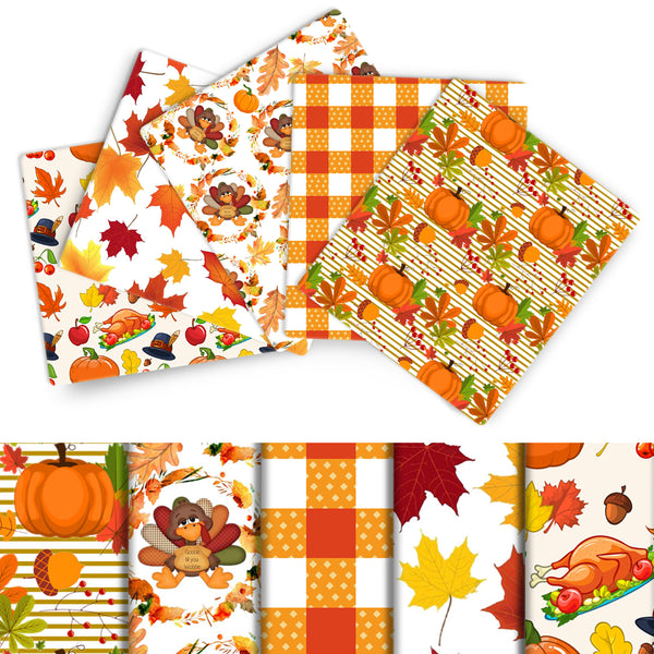 1pc Thanksgiving Turkey Day Series Pumpkin Chicken Pattern Quilting Fabric-57x19.68inch(145x50cm) Polyester Cotton Craft Fabrics DIY Handmade Projects Doll Clothes Fabric Precut For Patchwork Craft(108gsm)