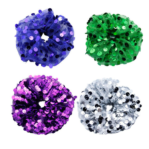 1pc Sequin Scrunchie Elastic Hair Band Luxurious Sparkling Sequin Scrunchie - Soft, Breathable Mesh Hair Tie with Adjustable Design for Women and Girls, Perfect for Styling Ponytails, Updos, and Messy Buns, Adds a Touch of Glamour to Any Hairstyle