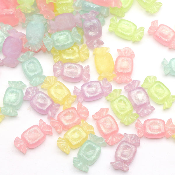 5Pcs Sweet Candy Resin Charms Vibrant Multicolor Flatback Cabochons for DIY Jewelry Making-Ideal for Necklaces, Bracelets & Earrings Charms Accessories