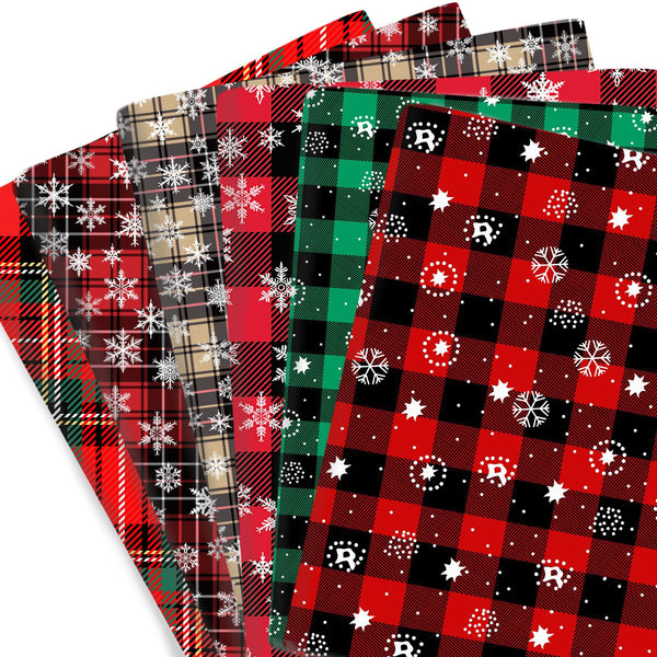 1pc Christmas Series Plaid Grid Fat Quarter Pattern Quilting Fabric-57x19.68inch (145x50cm) Polyester Cotton Craft Fabrics DIY Handmade Projects Doll Clothes Fabric Precut For Patchwork Craft(108gsm)