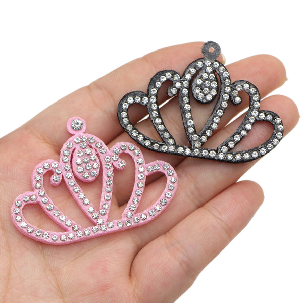 10pcs  Rhinestone crown shape Patches, No Back Adhesive Rhinestone Decals For  Women Holiday Clothes Bags Shoes Hats DIY Accessories,Shoes, Bag, Hairpin And Cloth Accessories，diy Handmade clothing hats hair accessories decorations