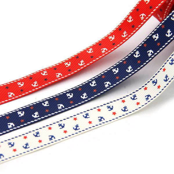 16mm, 5 Yards Printed Ribbon - Polyester Grosgrain Ribbon for Handmade Design, DIY Gift Packing, and Holiday Decoration