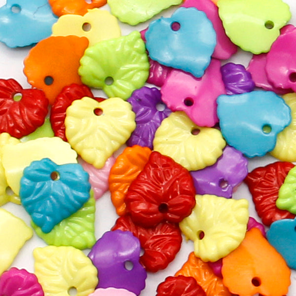 20g/pack 56 pieces Beads & Bead Assortments Mixed Color  Acrylic heart leaf shape Beads For DIY Craft Bracelet Necklace Hairpins Jewelry Making Beads DIY Materials Beads - Perfect for Crafting Unique Jewelry