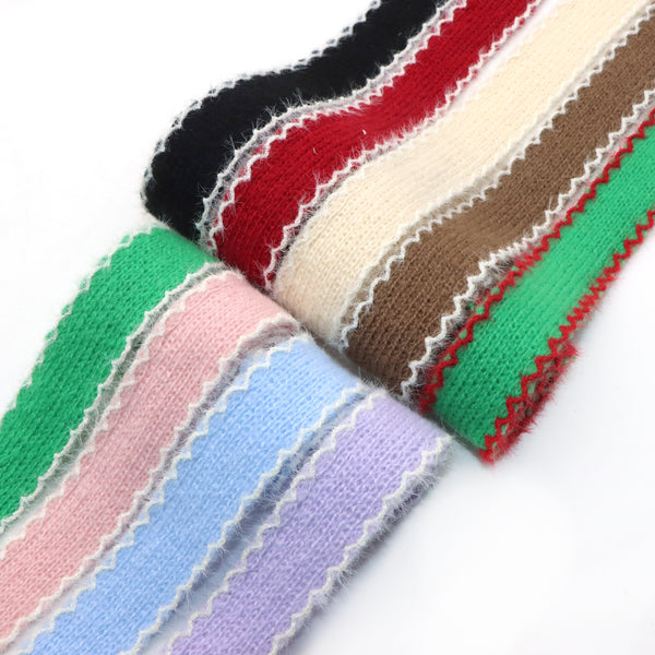 1 Roll 2 Yards 2.5cm/1inch Wide Yarn Ribbon With Hook Edge Woven Ribbon For DIY Bow Hair Accessories, Clothing Sleeves, Packaging Gifts Flower Material