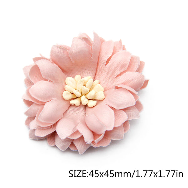 1pcs Colorful Flower Shape Small Yarn Flower Heads Charms Fake Flowers For Earrings Hair Accessories Headwear Hairpin Material DIY Wedding Jewelry Clothing