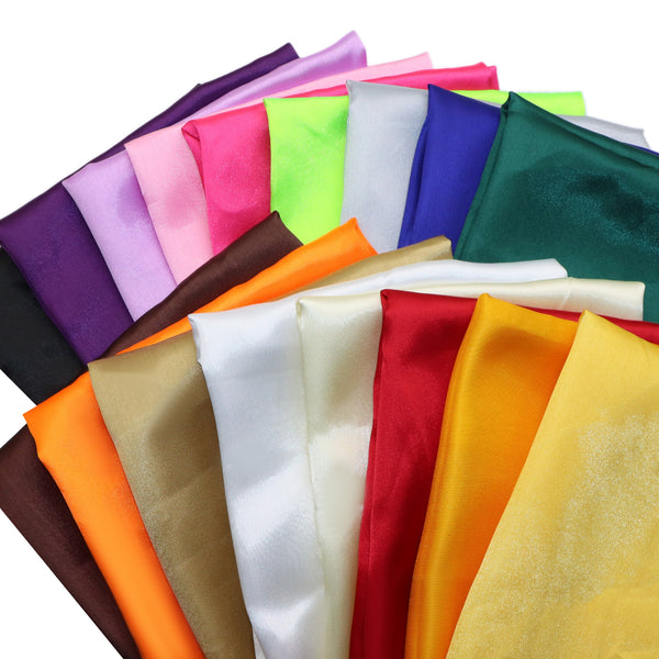 1pc Multicolour Soft Satin Fabric Home Sewing Polyester Handmade Pure Color Cloth Wedding Party Decoration Box Lining DIY Clothing 57x19.68inch(145x50cm)