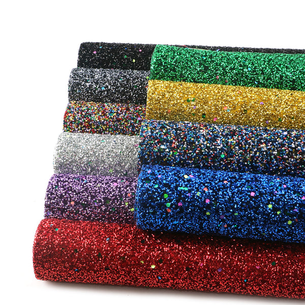 1pcs Sequins Faux Synthetic Leather  7.7*12.9inch Fabric Sheets For DIY Bows, Waist Belt, Earrings, Handbag, Phone Case, Pencil Case ,Shoes Bags Artificial Leather Crafts Handmade Material