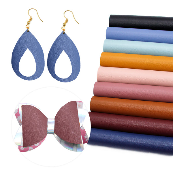 1pcs solid color Faux Synthetic Leather  7.7*12.9inch Fabric Sheets For DIY Bows, Waist Belt, Earrings, Handbag, Phone Case, Pencil Case ,Shoes Bags Artificial Leather Crafts Handmade Material