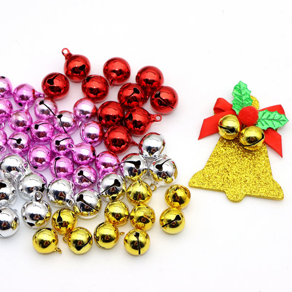 10pcs Christmas Bell, Cute Mini Ornament For Christmas Decorations, Jewelry Accessories Keychain Pendant Bell,14mm-16mm