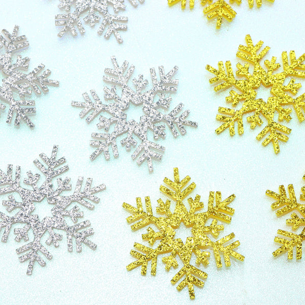 10Pcs 43mm Shiny Glitter Composite Christmas Snowflakes Patches,Plain Solid Color,Sewing Supplies for Clothes,Bag,Hats,DIY Headbands,Hair Clips,Butterfly Bow Decorations,DIY Cake Topper Crafts Hairpin Appliques Accessories Supplies