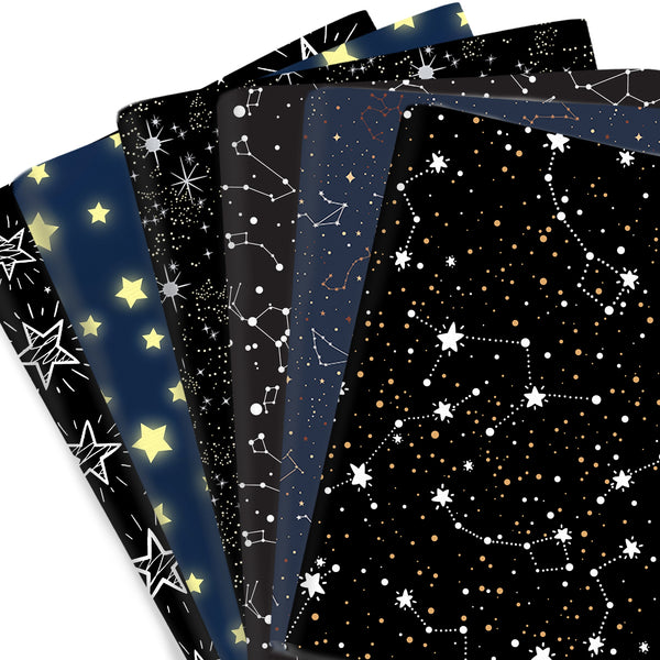 Constellation Star Starfish Solar System Polyester Cotton Fabrics By The Meter Fabrics For Sewing Cloth Dress DIY Crafts Home Textile