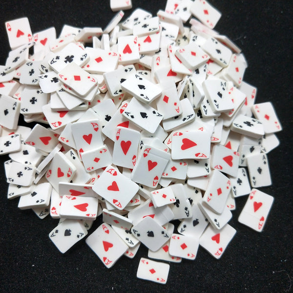 10g Heart Spades 3D Poker Card Polymer Clay Slices for Nail Art Decorations and Manicure Tools Poker Nail Charms Spades A Poker Poker Polymer Clay Slice Nail Art Decoration Valentine's Day Nails Accessories