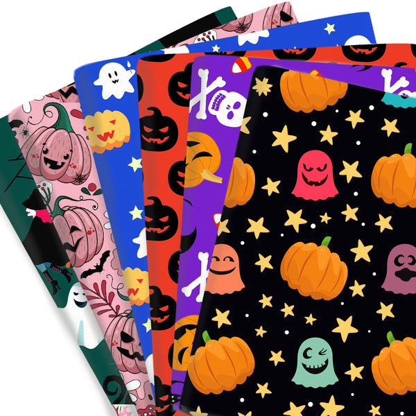 1pc Halloween Series Pumpkin Pattern Quilting Fabric-57x19.68inch(145x50cm) Polyester Cotton Craft Fabrics DIY Handmade Projects Doll Clothes Fabric Precut For Patchwork Craft(108gsm)