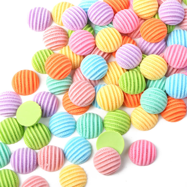 20Pc random color biscuit Solid Color 3D Resin Cabochons - Flat Back Charms For Diy Scrapbooking, Jewelry Making & Craft Decorations