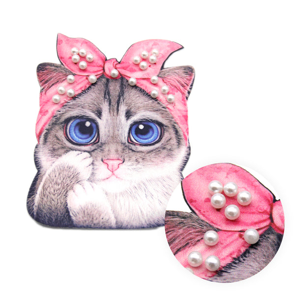 1pc/pack Large size-5.59x4.4inch Cartoon cute Cat Patch Animal Emblem  Cat Patch For Girls, Clothing, Shoes, Hats, Bags Accessories Jackets, Jeans, Clothes, Backpacks, Tote Bags