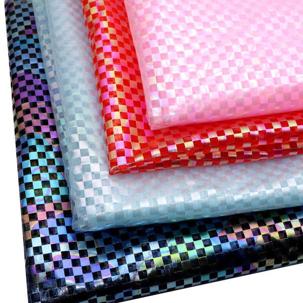 1pc Magic Iridescent Color Series Plaid Grid Pattern Quilting Fabric-59x19.68inch(150x50cm) Tulle Mesh Gauze Fabric Plaid Print Tulle Fabric - Perfect For Diy Bows, Doll Clothes, Party Capes & Photo Backdrops