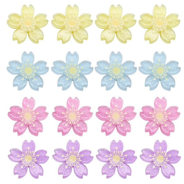 10PCS/pack 26mm Floral Resin Rhinestone Decorative Flat Back - DIY Earrings/Hairpin/Wedding Party Decoration  DIY Bow Accessories Decor Crafts - For Crafting & DIY Enthusiasts - Perfect Gift for Jewelry Makers & Crafters