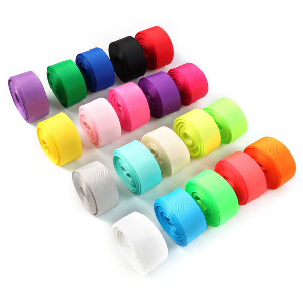 Set, 40yards/set Solid Colored Grosgrain Ribbon Roll 25mm/1inch Polyester Weaving Ribbon Party Wedding Gift Crafts Bow Birthday Decoration, DIY Clothing Decoration