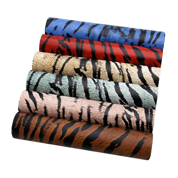 Leopard 6-Piece Set Faux Leather Fabric,7.87x12.99inch,PVC Material Texture Synthetic Leather- Perfect For Diy Earrings, Bag,Hair Bows, And Crafts