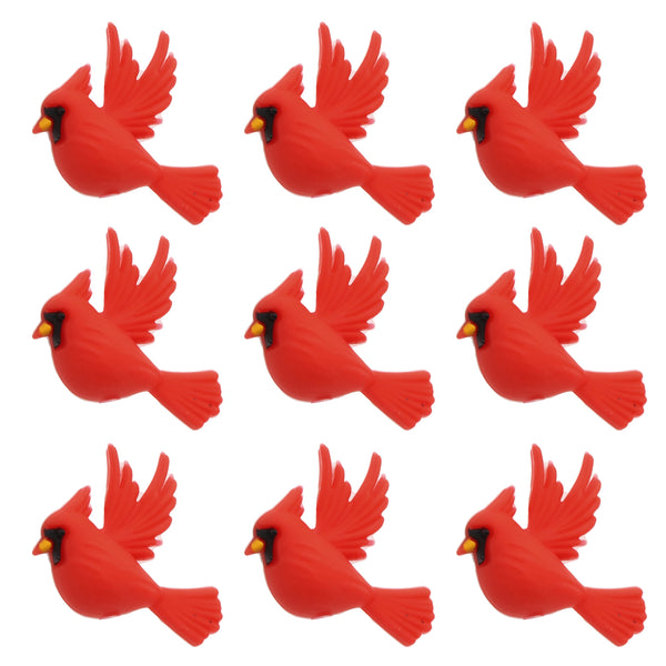 1Pc 3D Northern Cardinal Bird Silicone Beads,Double-Sided Design for DIY Jewelry Making Accessories DIY Bracelet Necklace Chain Earrings Charm Bangle Decors Craft Pen Supplies