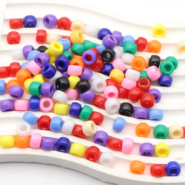 20g/pack Colorful Solid Color Beads Mixed Colors Round Shaped Acrylic Beads Loose Spacer Beads with Hole for Jewelry Making DIY Bracelet Necklace Chain Earrings Charm Bangle Decors Craft Supplies