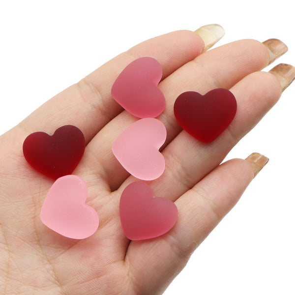 5pcs/pack Valentine's Day 3d resin heart shape Random Color translucent 3D Heart Shape  Resin Charm-DIY Crafts, Hairpin, Headwear Decorations AccessoriesFor Crafting & DIY Enthusiasts - Perfect Gift for Jewelry Makers & Crafters