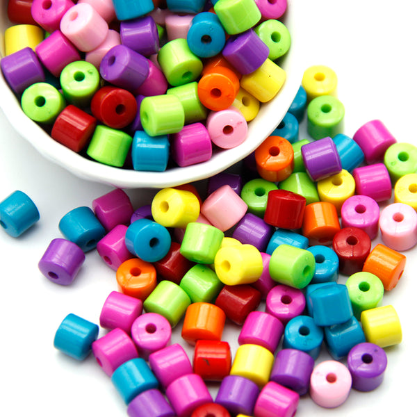 20g/pack 57 pieces Beads & Bead Assortments Mixed Color  Acrylic Cylindricalshape Beads For DIY Craft Bracelet Necklace Hairpins Jewelry Making Beads DIY Materials Beads - Perfect for Crafting Unique Jewelry