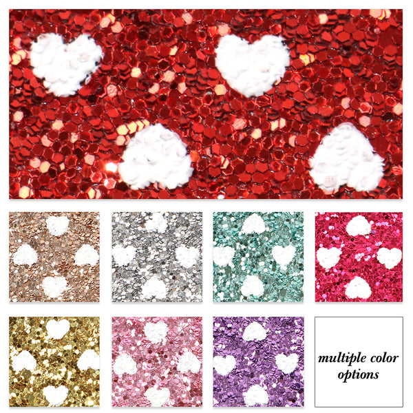 8pcs/set 7.87x12.99inch Heart Love Valentine'S Day Faux Synthetic Leather Fabric Set For Sewing Bow Bag Brooches Sofa Car DIY Material Sheets