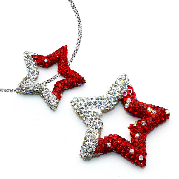 1Pc Faux Rhinestone Polymer Clay Beads Hollow Star Shaped Loose Spacer Beads with Hole for Jewelry Making DIY Bracelet Necklace Chain Earrings Charm Bangle Decors Craft Pen Supplies