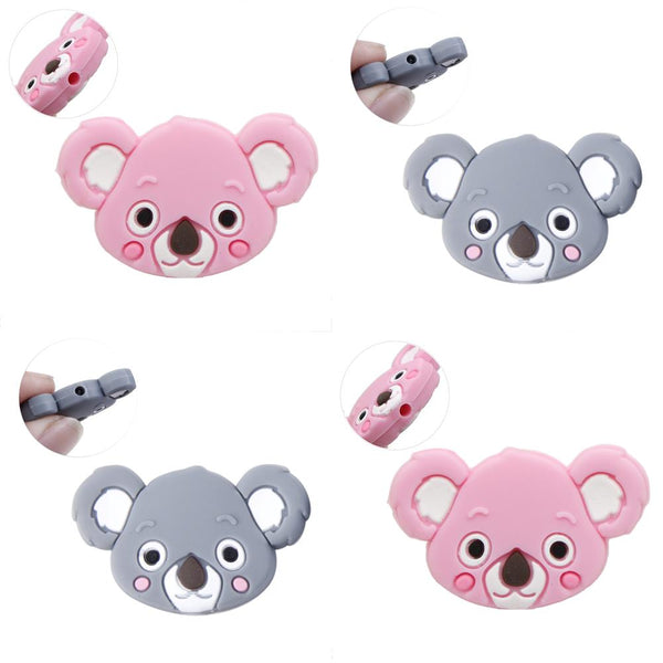 1Pc Cute Animal-Themed Silicone Bead Set for DIY Jewelry Making - Koala & Assorted Shapes, Perfect for Bracelets and Necklaces Crafting