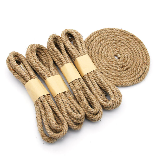 1 Roll 3 Meters Natural Jute Twine 8mm Thick Hemp Rope String For DIY Crafts Gift Wrapping Packing Gardening Wedding Decor Garden, Climbing Plants, Floristry Bundling