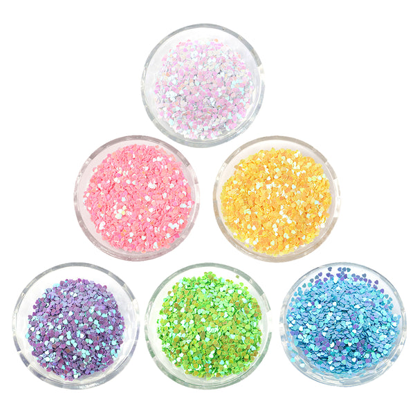 10g/pack Love Heart Shaped Sequins,Virbant Colors,PVC Flakes for DIY Crafts,Jewelry Making DIY Hand-Sewn Decorative Accessories,Perfect for New Year, Birthday, Wedding, and Bridal Shower Celebrations