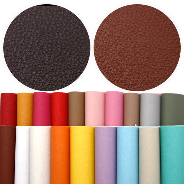 1pcs solid color lychee Faux Synthetic Leather  7.7*12.9inch Fabric Sheets For DIY Bows, Waist Belt, Earrings, Handbag, Phone Case, Pencil Case ,Shoes Bags Artificial Leather Crafts Handmade Material