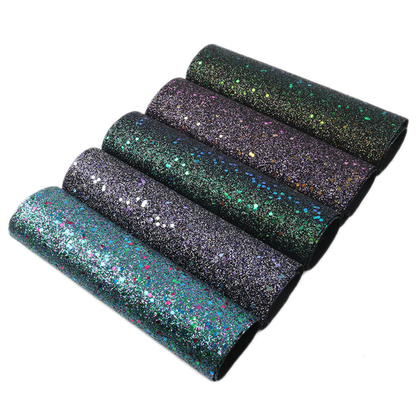 1pcs Sequins glitter Faux Synthetic Leather  7.7*12.9inch Fabric Sheets For DIY Bows, Waist Belt, Earrings, Handbag, Phone Case, Pencil Case ,Shoes Bags Artificial Leather Crafts Handmade Material