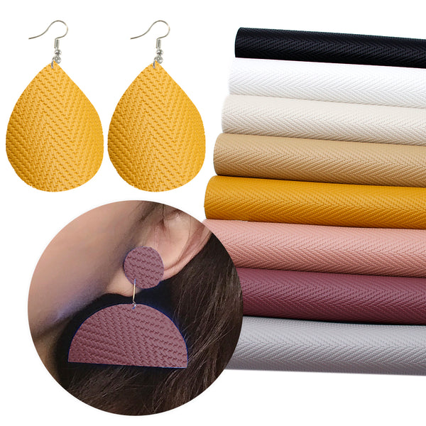 1pcs Bump Texture Weaved solid color Faux Synthetic Leather  7.7*12.9inch Fabric Sheets For DIY Bows, Waist Belt, Earrings, Handbag, Phone Case, Pencil Case ,Shoes Bags Artificial Leather Crafts Handmade Material