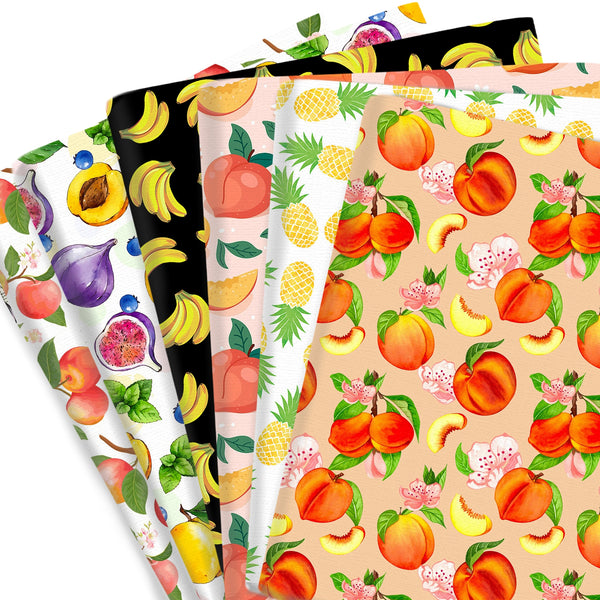 1pc Fruit Series Peach Pineapple Tayberry Apple Banana Pattern Quilting Fabric-57x19.68inch(145x50cm) Polyester Cotton Craft Fabrics DIY Handmade Projects Doll Clothes Fabric Precut For Patchwork Craft(108gsm)