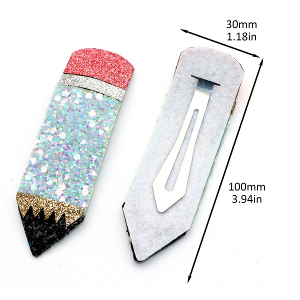 1Pcs Sequins chunky glitter pencil Hair Clips - Simple Festive Ponytail Holders for Girls, Perfect Christmas Gifts