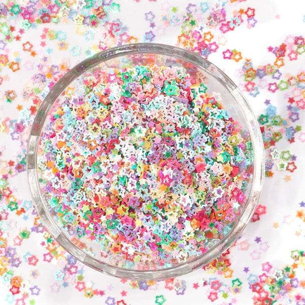 20g/pack Hollow Star Shaped Sequins,Mixed Colors,PVC Flakes for DIY Crafts,Jewelry Making DIY Hand-Sewn Decorative Accessories,Perfect for New Year, Birthday, Wedding, and Bridal Shower Celebrations