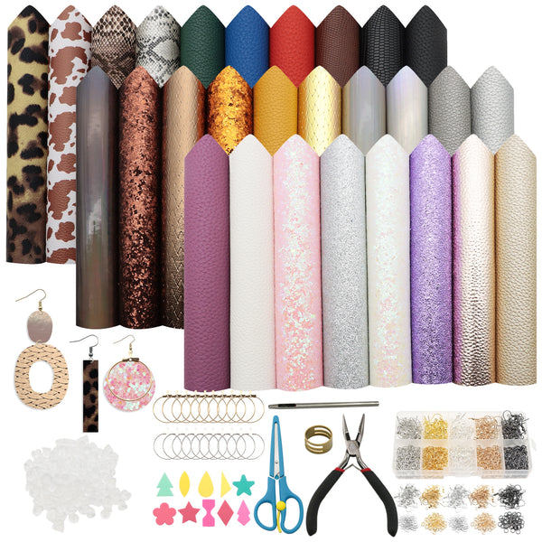 Faux synthetic leather set (28piece/set 7.70*12.90inch) Carrying Multifunction Handmade Craft DIY Tool Set