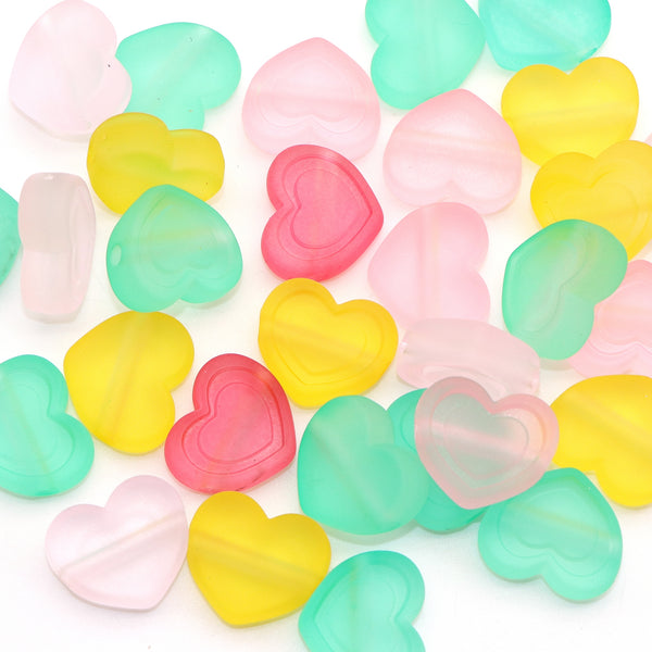 10pcs/pack Translucent jelly color random color Horizontal hole Heart-shaped Beaded Diy Necklace Bracelet Jewelry Accessories Scattered Beads Small Hearts, DIY Materials DIY Love Pearl Peach Heart Beads - Perfect for Crafting Unique Jewelry