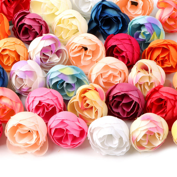 10Pcs Artificial Flowers,Fake Flowers Head Rose Artificial Silk Flower for DIY Card Making & Craft Decorations, Wedding Home Decoration,DIY Scrapbooking Party Birthday Decor