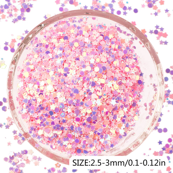 10g/pack Iridescent Star Heart Wafer Flower Package Filler Nail Decorations Happy Holiday Manicure Design Nail Supplies For Professionals Accessories