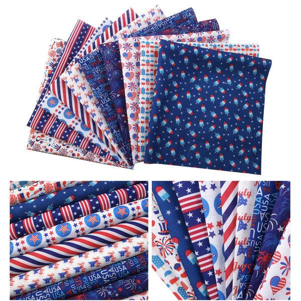 1pc 19.68x17.7inch Fourth of July,Independence Day Star Firework Gnome Pattern Quilting Fabric Cotton Craft DIY Handmade Doll Clothes Fabric Precut For Patchwork DIY Handmade Craft Sewing Supplies