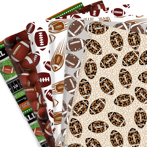 1pc 19.68x17.7inch Football Soccer Rugby Printed Polyester Cotton Fabric For Patchwork Sewing Quilting Needlework Fabrics DIY Cloth Crafts Home Textile Patch Tissue