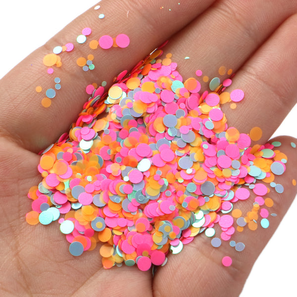 10g/pack Round Sequins Paillette Package Filler Colorful, random colors For DIY Phone Case Decoration,  Nail Art Design Accessories, Crafting Supplies ,Holiday Decorations