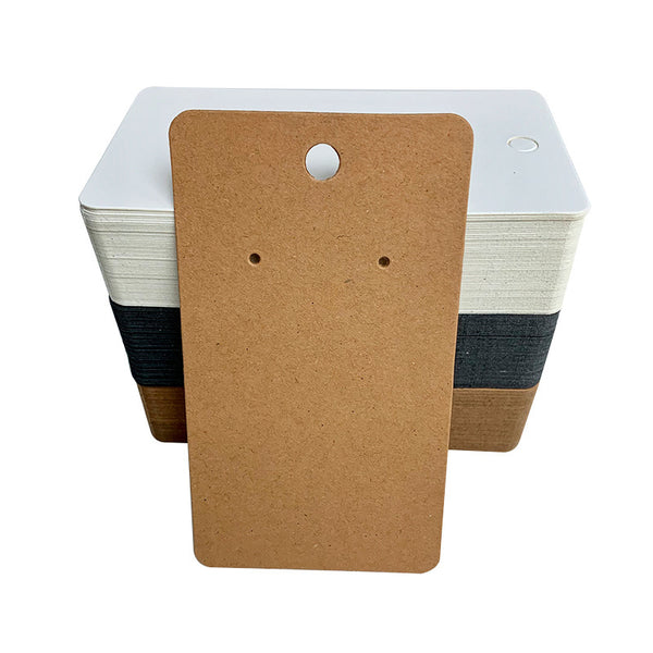 100pcs 1.97x3.5inch Paper Cardboard Hair Clip Display Cards Rectangle Practical Convenient Jewelry Package Display Supplies 3colors can choose